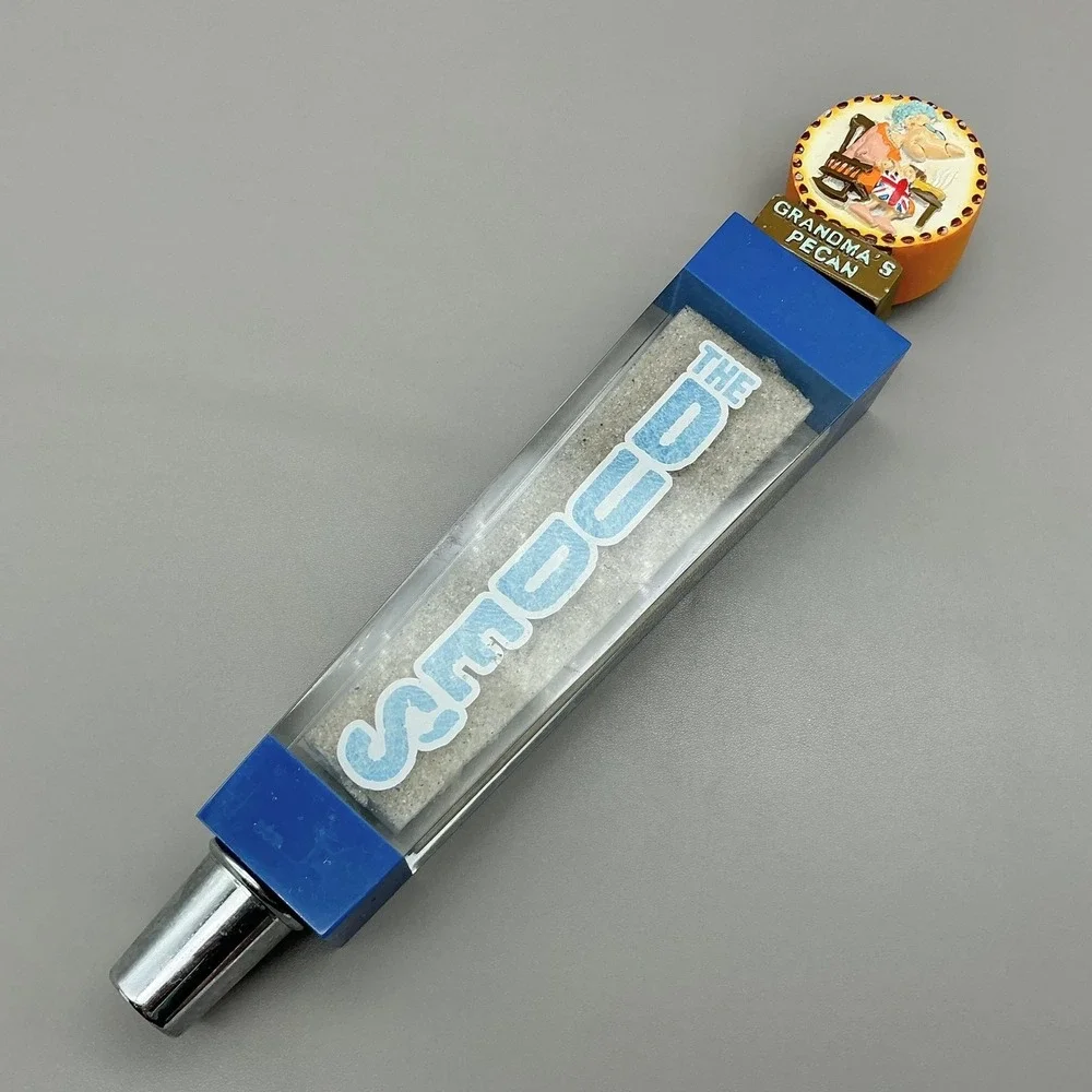 The Dudes Grandma's Pecan Beer Tap Handle Blue Sand Acrylic Draft Bar Decor
